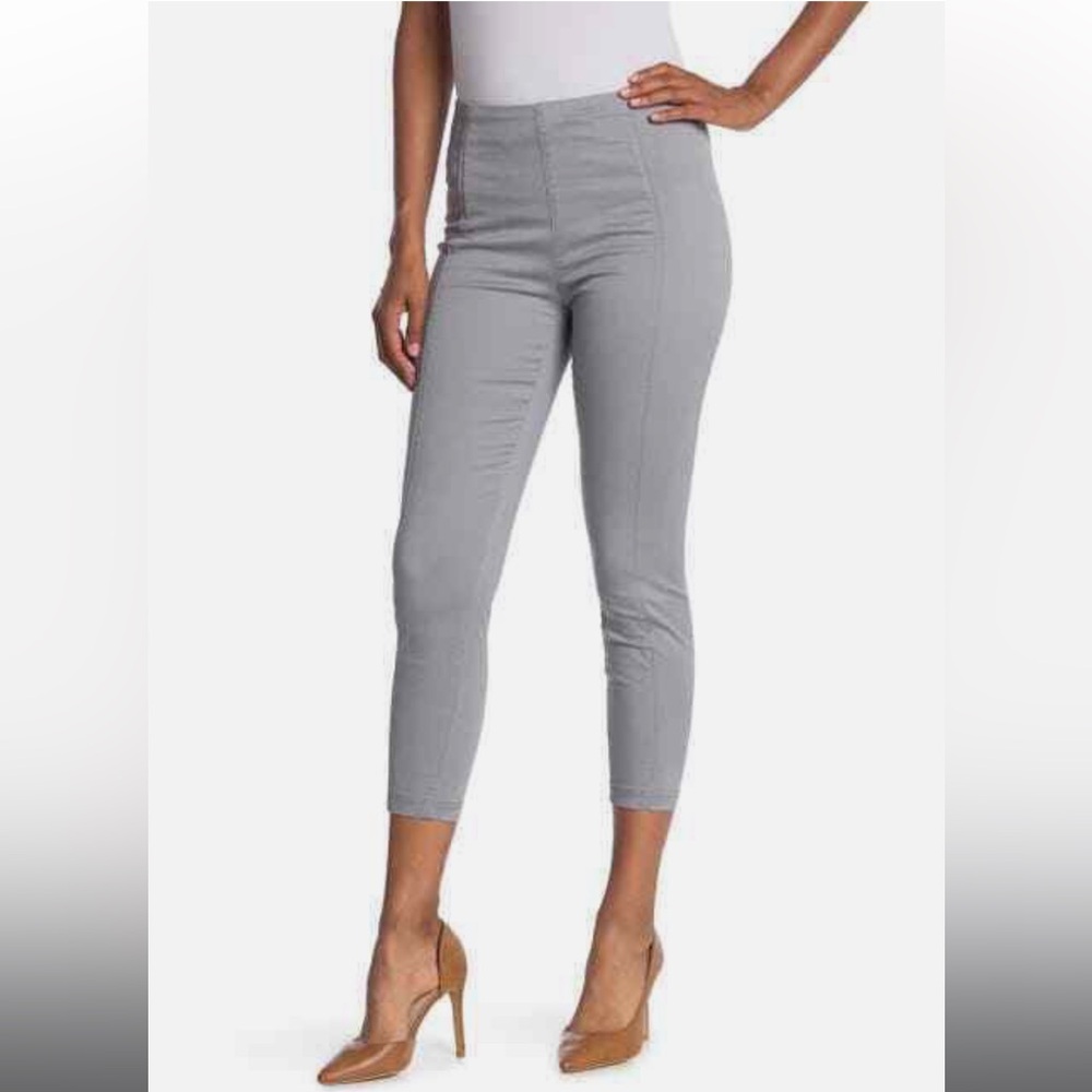 Liverpool Reese Seamed Crop Leggings Size 10/30 Womens Skinny Sharkskin Gray